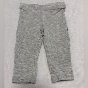Little Sleepies Gray Leggings 0-3M Bamboo Soft EUC